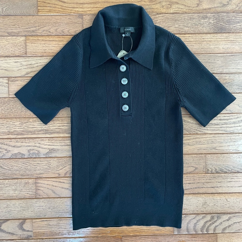 J.Crew Collared Silk-Blend Sweater